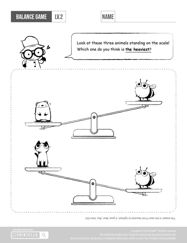 Balance game level 2 @ Printello