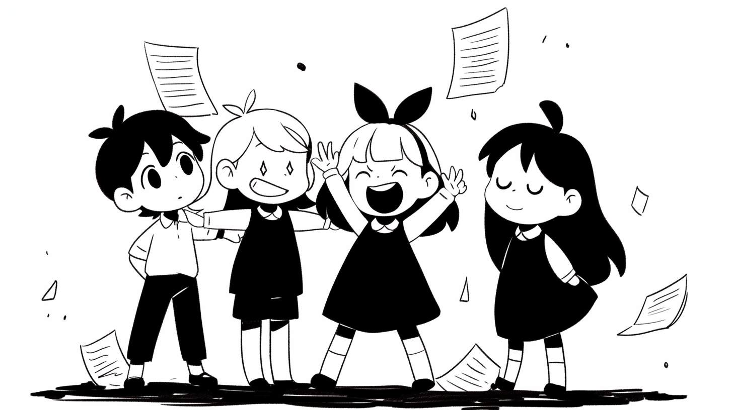 happy children with printello